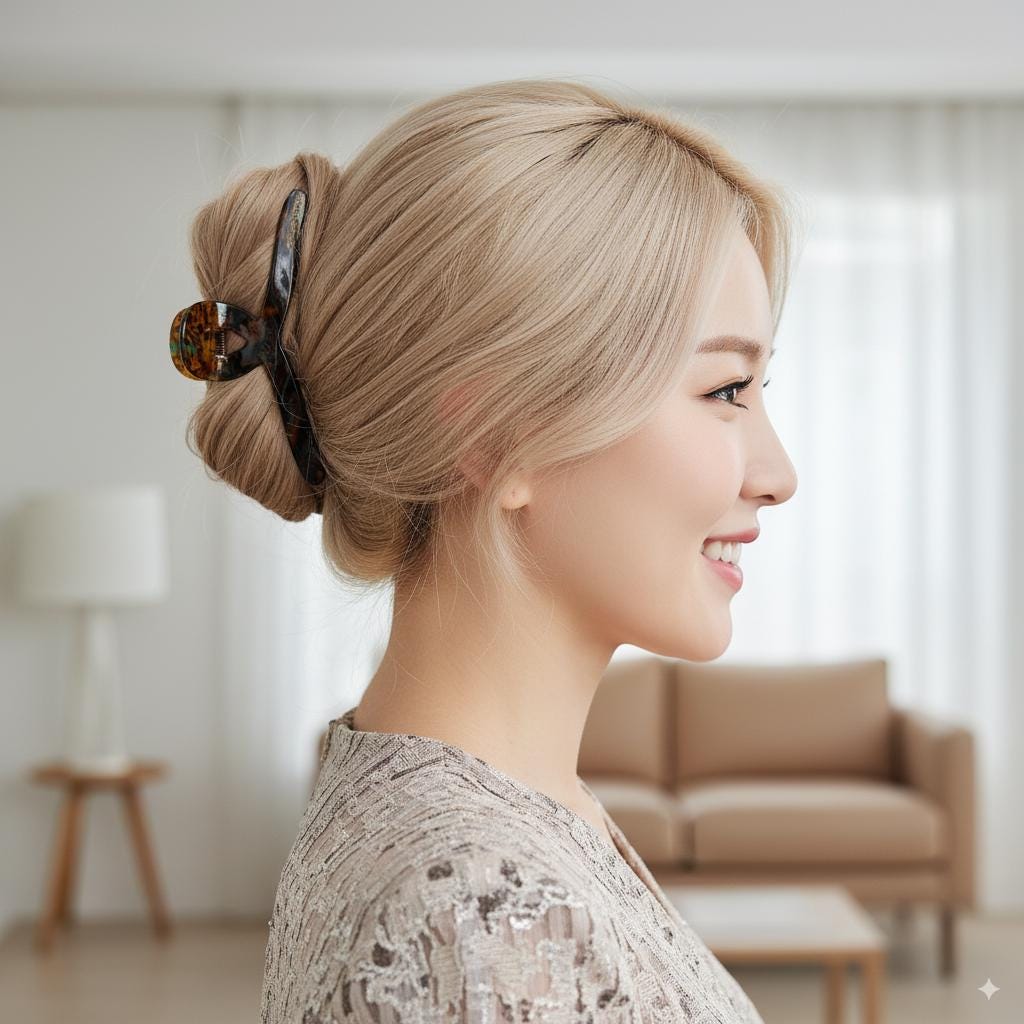 Luxurious Tortoise Shell Twist Hair Claw Clip (4.7 Inch) / Elegance French Hair Pin / Hair Barrette for Woman