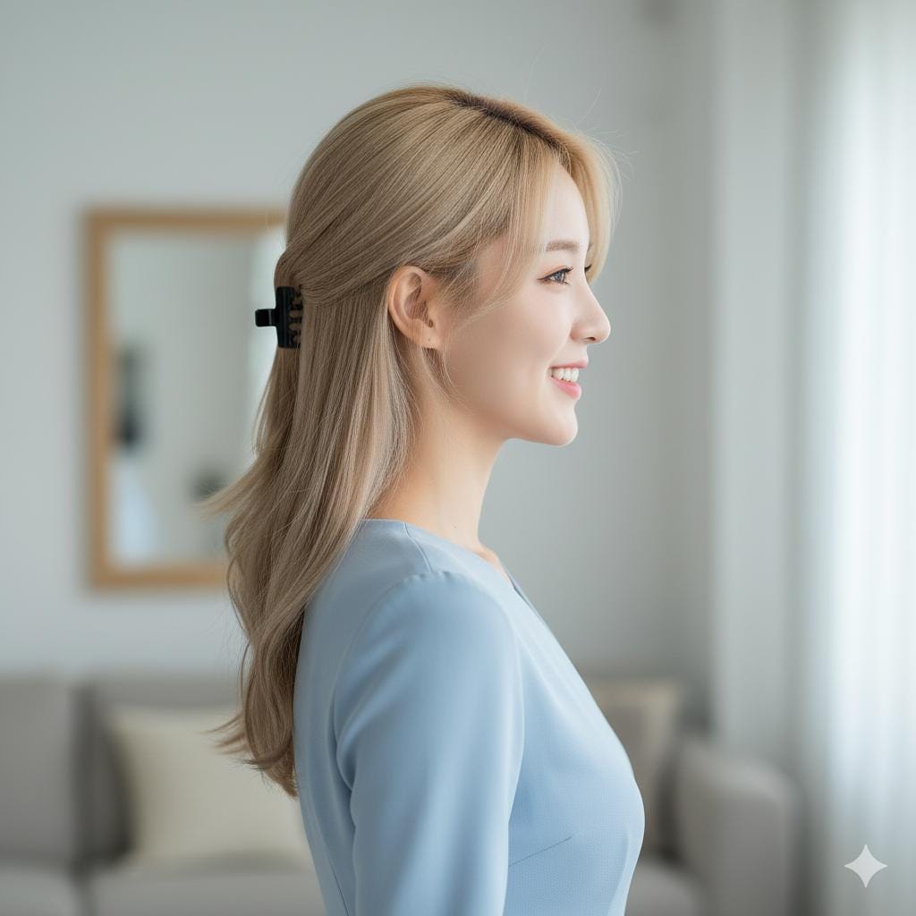 Laurens Luxurious Square Medium Hair Claw Clip (2.0 Inch) / Tortoise Shell French Hair Pin / Hair Barrette for Woman