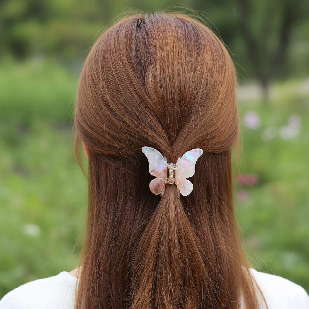 Aurora Fancy Butterfly Hair Clip / Luxurious French Hair Pin / Hair Accessory for Woman