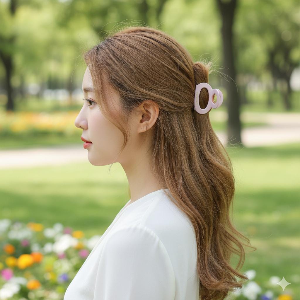 Leopard Snowman Hair Claw Clip (2.2 Inch) / Tortoise Shell Medium Size Ponytail Holder / Hair Barrette for Woman