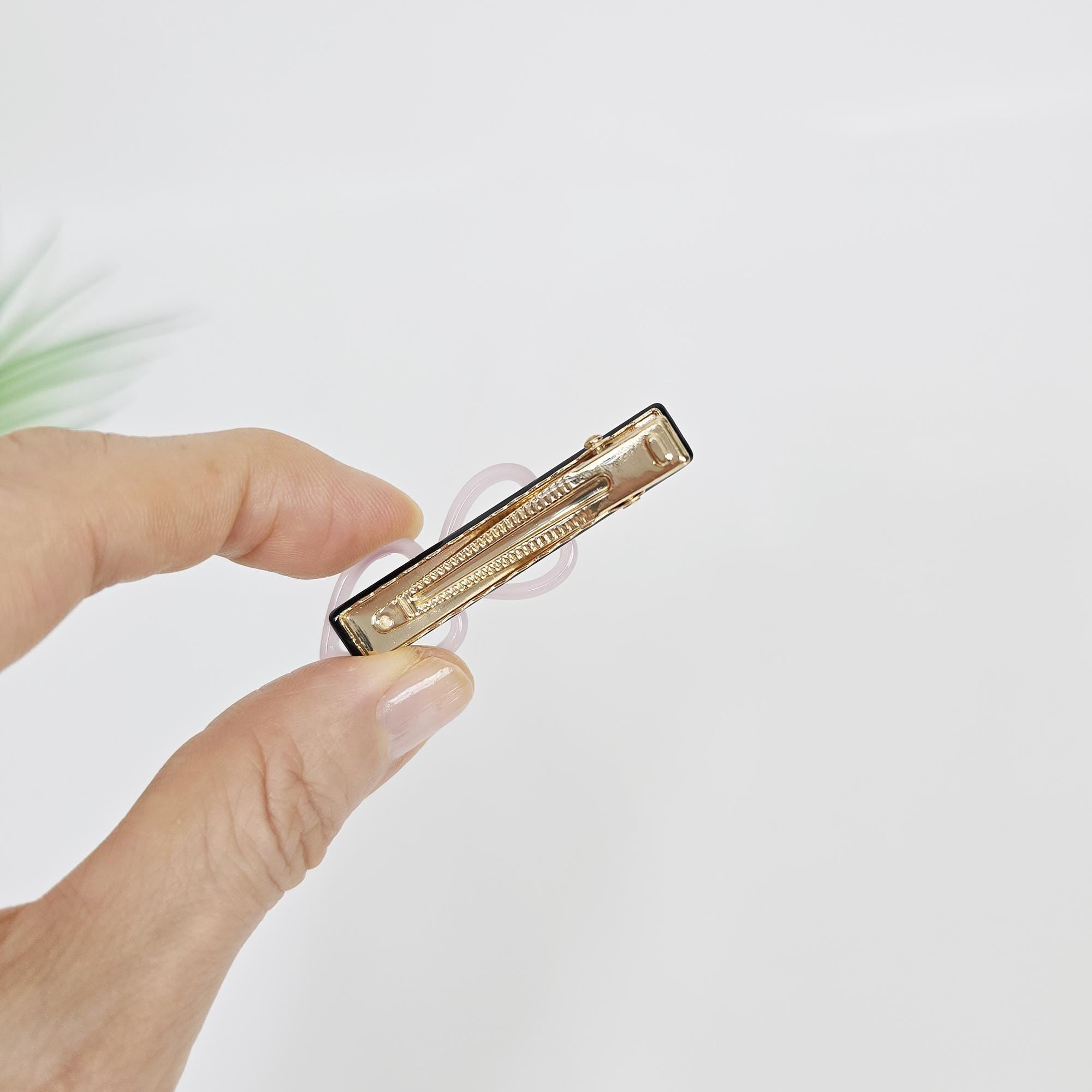 Twin Mini Heart Straight Side Hair Claw Clip (2 Inch) / Vivid Color French Pin / Alligator Hair Clip for Woman