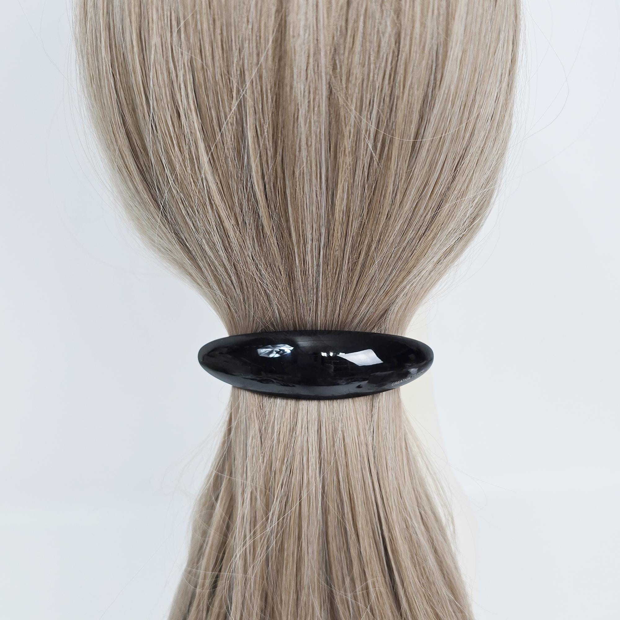 Round Oval Curve Half Updo Barrette (3.7 Inch) / Elegance French Hair Pin / Automatic Hair Clip