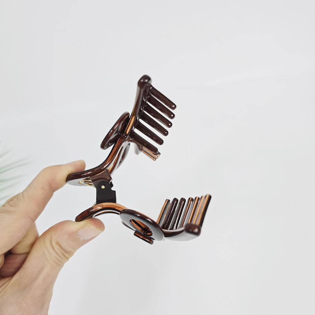 Romance Ribbon Twist Updo Hair Claw Clip (5.1 Inch) / Elegance French Hair Pin / Hair Barrette for Woman