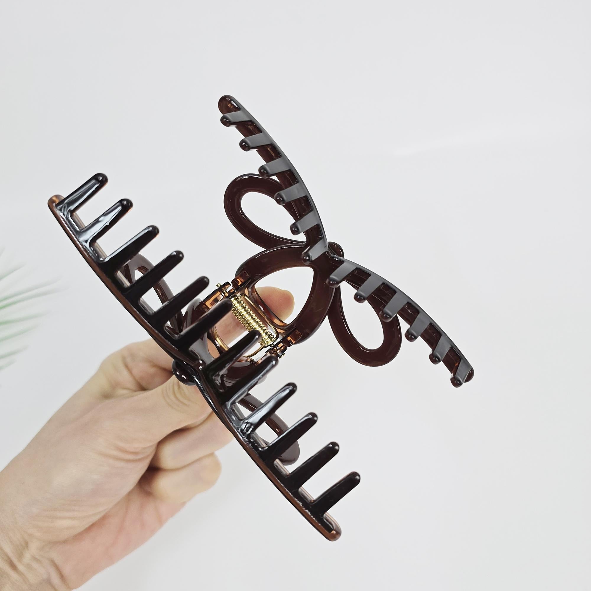 Romance Ribbon Twist Updo Hair Claw Clip (5.1 Inch) / Elegance French Hair Pin / Hair Barrette for Woman