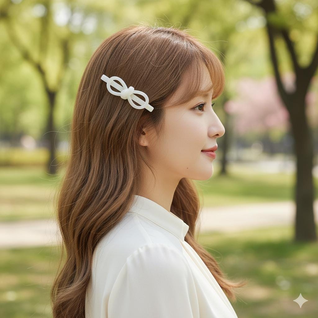 Leopard Bold Big Ribbon Mini Hair Barrette (3.3 Inch) / Tortoise Shell French Hair Pin / Hair Accessory for Woman / Automatic Hair Clip