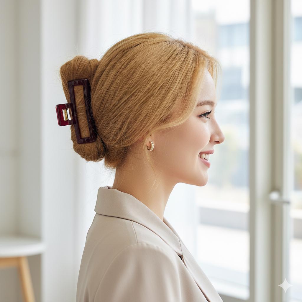 Tortoise Shell Metal Wire Big Hair Claw Clip (4.0 Inch) / Leopard French Hair Pin / Hair Barrette for Woman