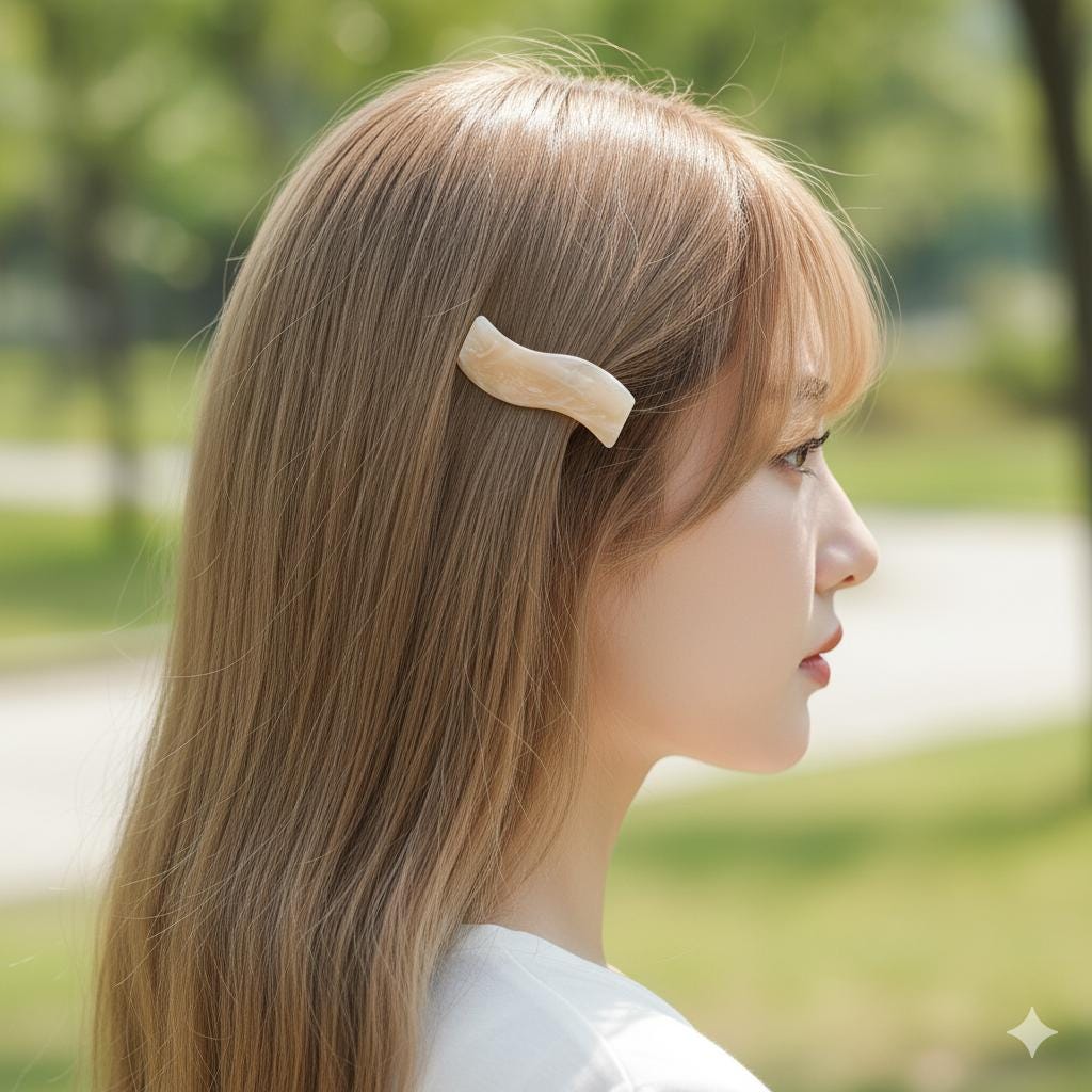 Tortoise Shell Wavy Hair Claw Clip (1.9 Inch) / Cute French Hair Pin / Alligator Hair Clip for Woman / French Barrette for Girls