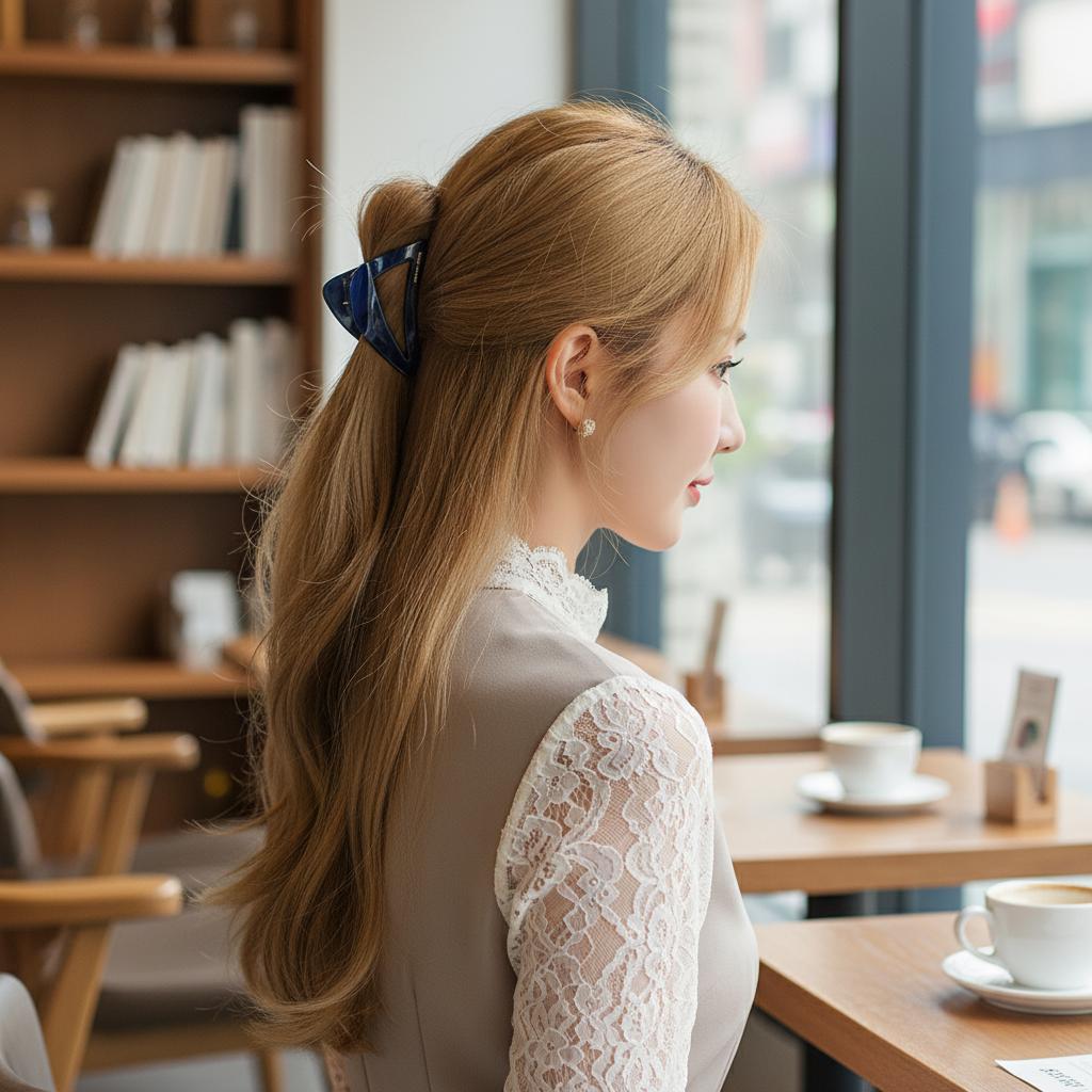 Leopard Triangle Fashion Hair Claw Clip (3.0 Inch) / Tortoise Shell French Hair Pin / Hair Accessory for Woman