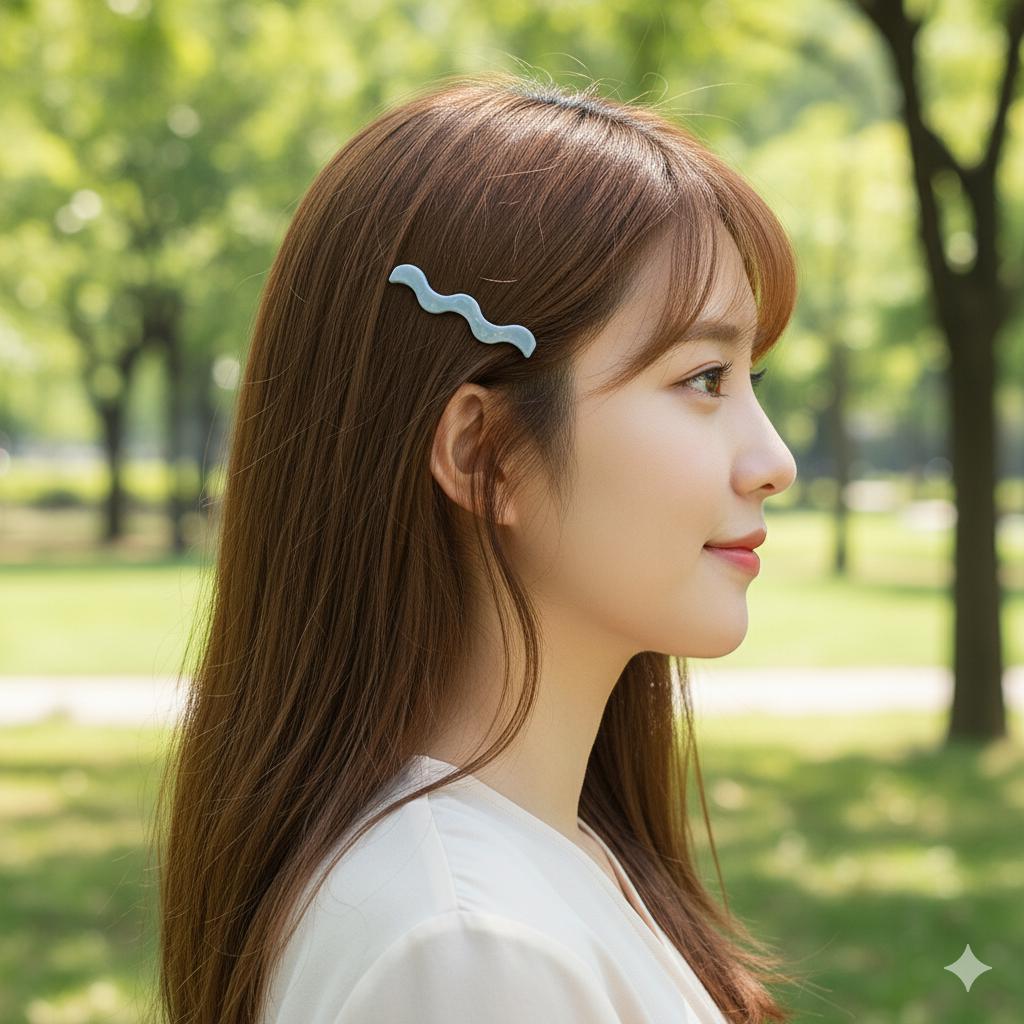 Leopard Wave Bobby Pin (2.4 Inch) / Cute Tortoise Shell French Hair Pin / Hair Accessory for Woman / Mini Hair Claw Clip