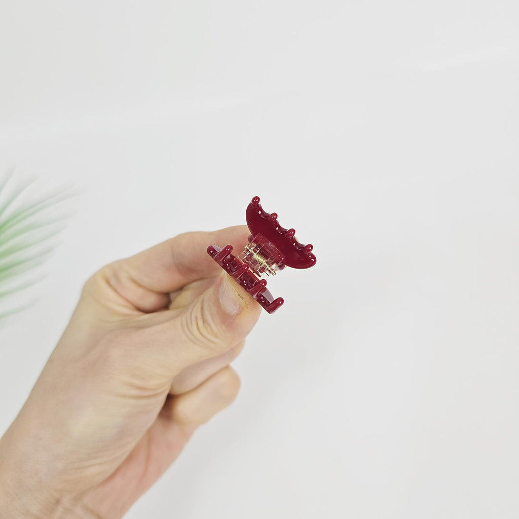 Mini Claw Clip Half Moon Hair Claw Clip (1.2 Inch) / Vivid Color French Pin / Alligator Hair Clip for Woman