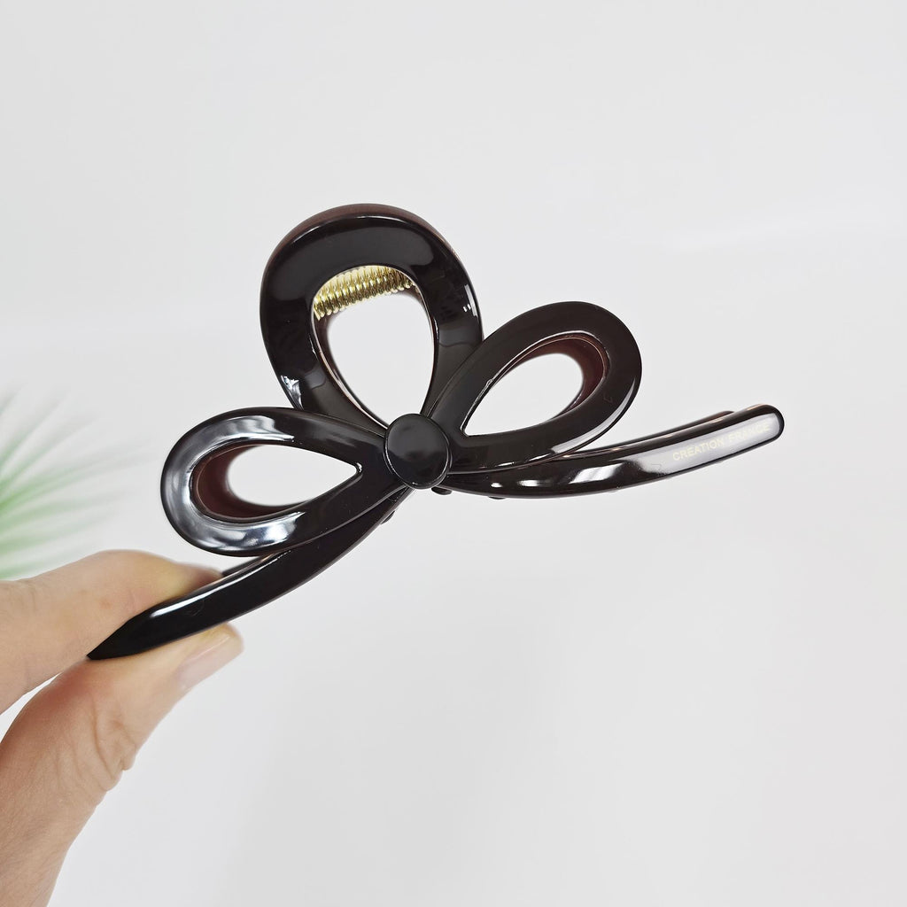 Romance Ribbon Twist Updo Hair Claw Clip (5.1 Inch) / Elegance French Hair Pin / Hair Barrette for Woman