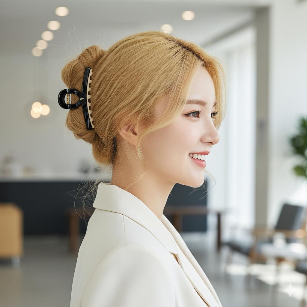 Leopard U Shape Spring Twist Hair Claw Clip (3.5 Inch) / Tortoise Shell Medium Size Ponytail Holder / Hair Barrette for Woman