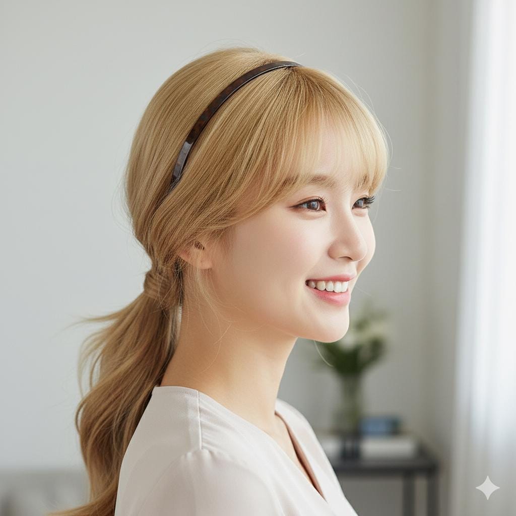 Tortoise Shell Daily Thin Headband / Luxurious French Hair Pin / Hair Accessory for Woman / Acrylic Alice Headband