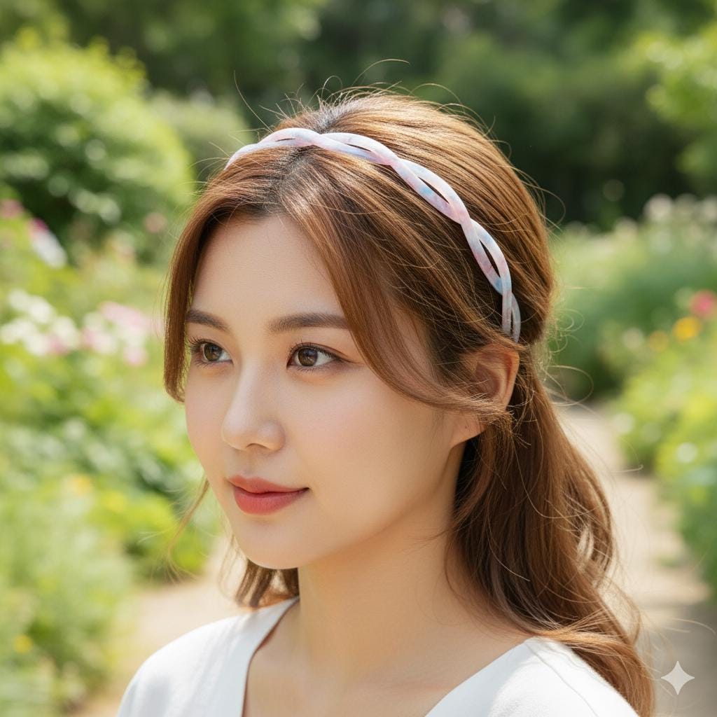 Tortoise Shell Two Line Twist Headband / Simple French Hair Pin / Hair Accessory for Woman / Thin Headband / Alice Headband