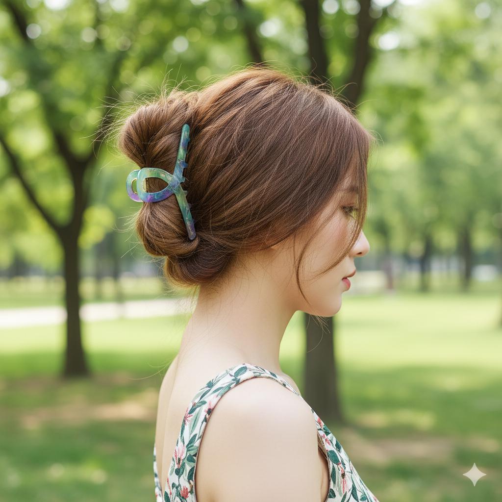 Luxurious Large Twist Hair Claw Clip (4.3 Inch) / Tortoise Shell French Hair Claw / Hair Barrette for Woman