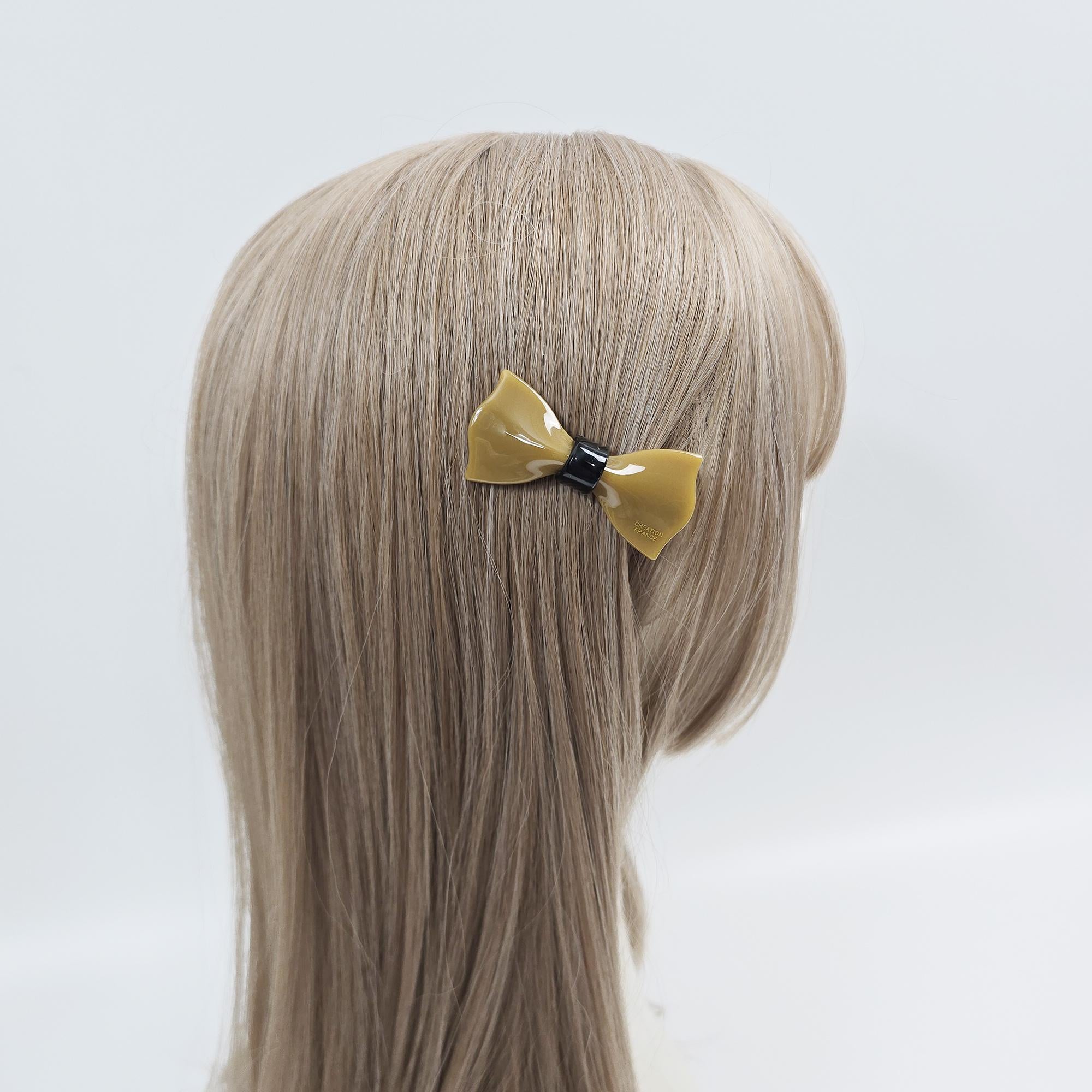 Ribbon Side Mini Hair Bobby Pin (2.6 Inch) / Vivid Color French Pin / Alligator Hair Clip for Woman