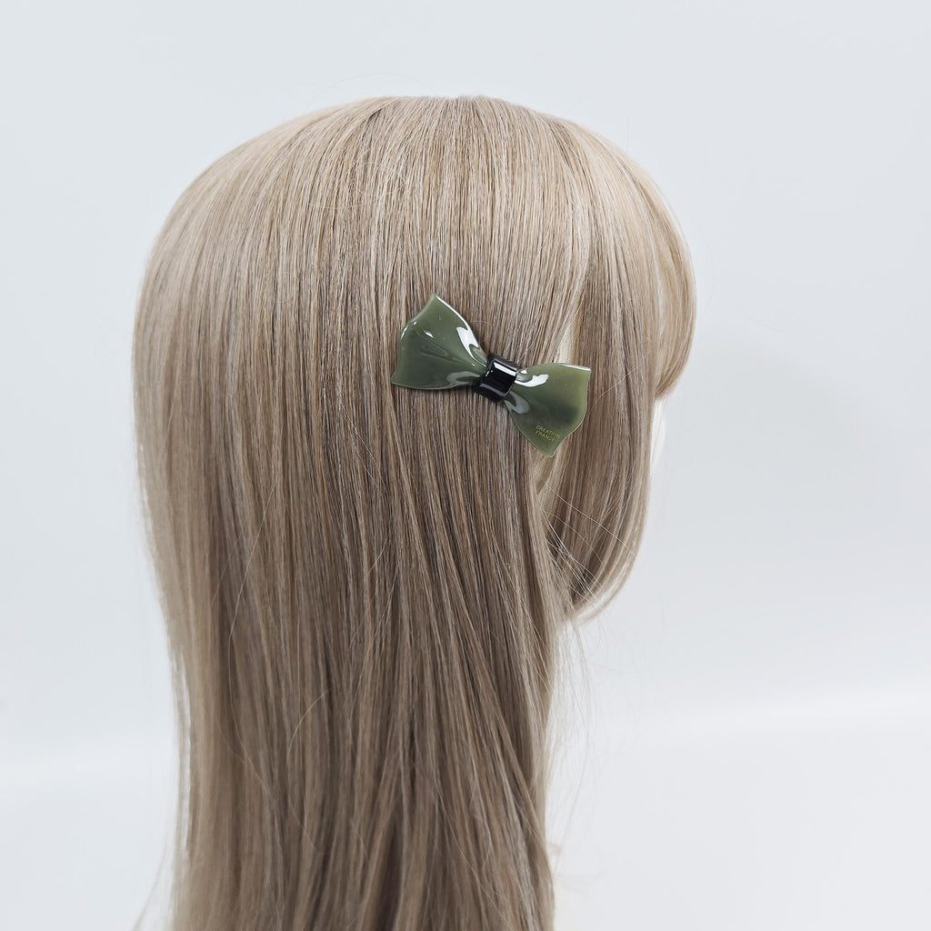 Ribbon Side Mini Hair Bobby Pin (2.6 Inch) / Vivid Color French Pin / Alligator Hair Clip for Woman