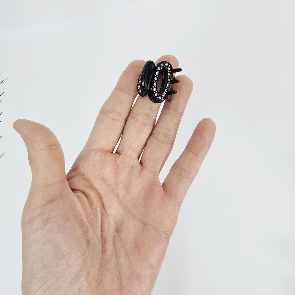 New Color Mini Cubic Round Point Hair Claw Clip (1.0 Inch) / Cute Tortoise Shell French Hair Pin / Small Hair Clips