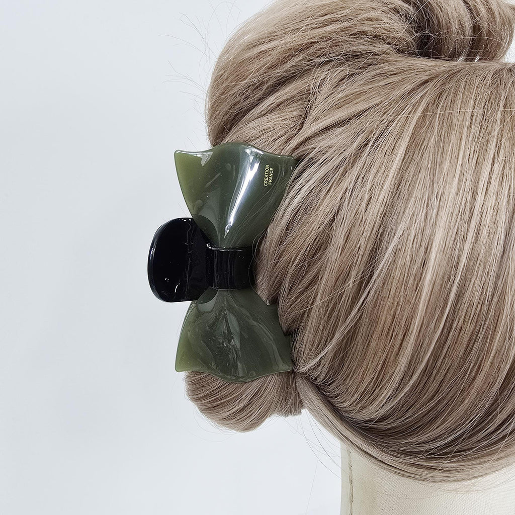 Ribbon Updo Hair Claw Clip (3.9 Inch) / Elegance French Hair Pin / Hair Barrette for Woman