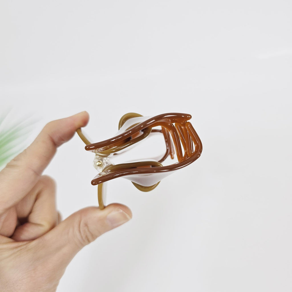 Ribbon Updo Hair Claw Clip (3.9 Inch) / Elegance French Hair Pin / Hair Barrette for Woman