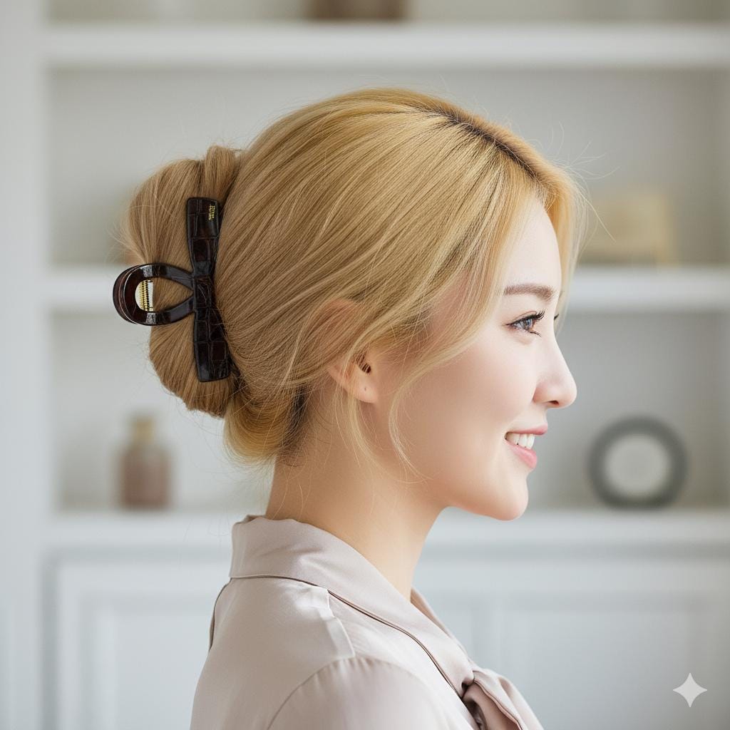 New Color Bow Tie Straight Twist Updo Hair Claw Clip (4.1 Inch) / Elegance French Hair Pin / Hair Barrette for Woman