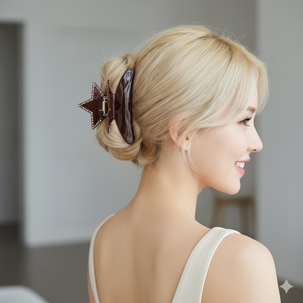 Stella Cubic Claw Updo Hair Claw Clip (4.7 Inch) / Elegance French Hair Pin / Hair Barrette for Woman