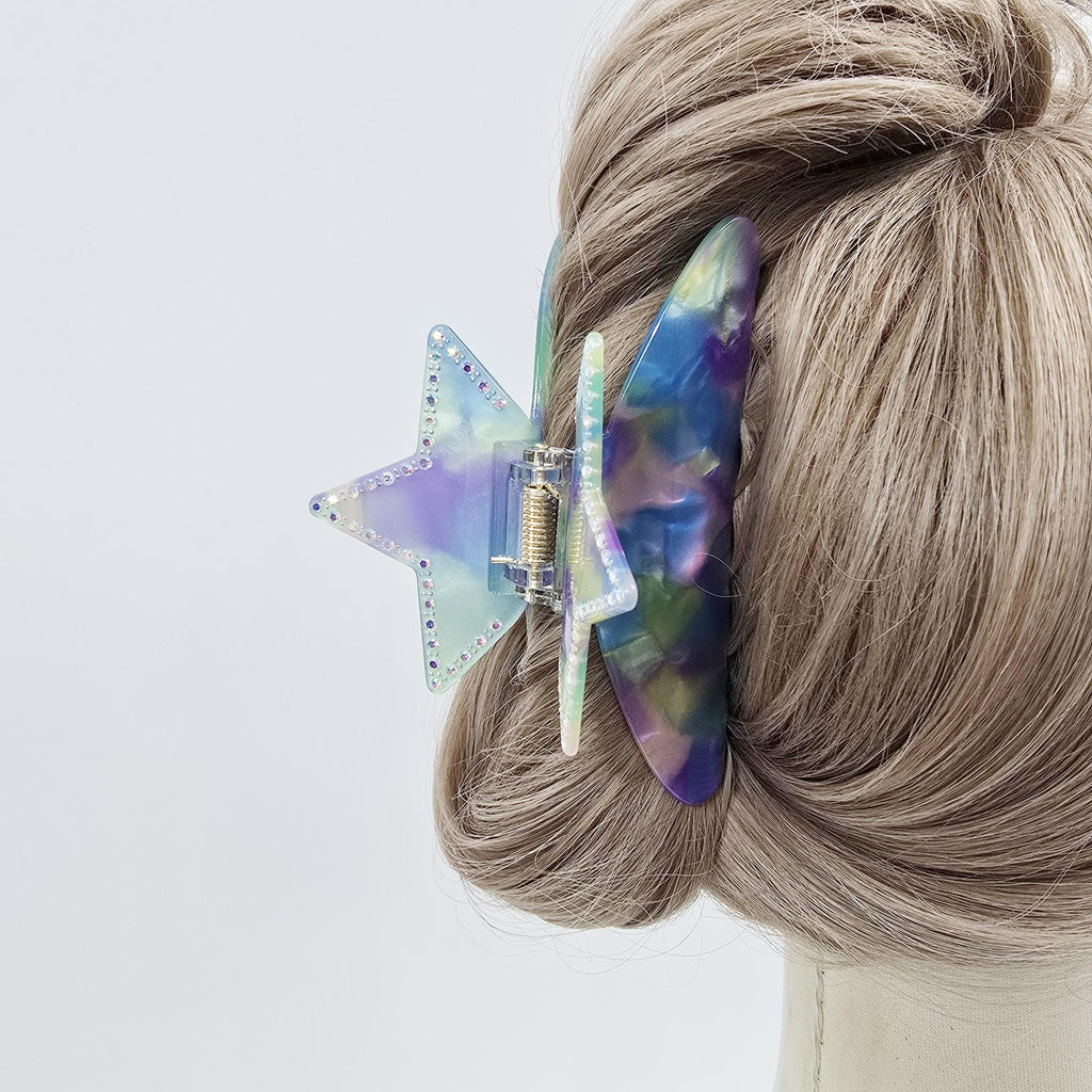 Stella Cubic Claw Updo Hair Claw Clip (4.7 Inch) / Elegance French Hair Pin / Hair Barrette for Woman