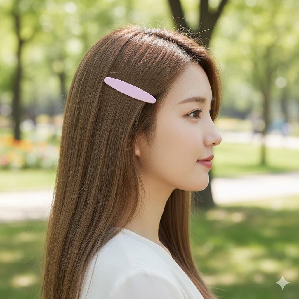 Demi Slim Oval Side Clip Hair Claw (2.5 Inch) / Alligator Hair Clip for Woman / French Barrette for Girls