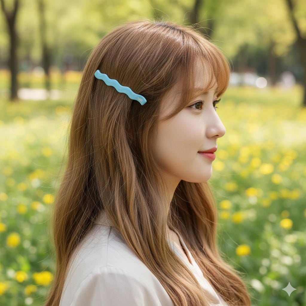 Vivid Color Wave Alligator Hair Clip (3.1 Inch) / Luxurious French Hair Pin / Hair Accessory for Woman