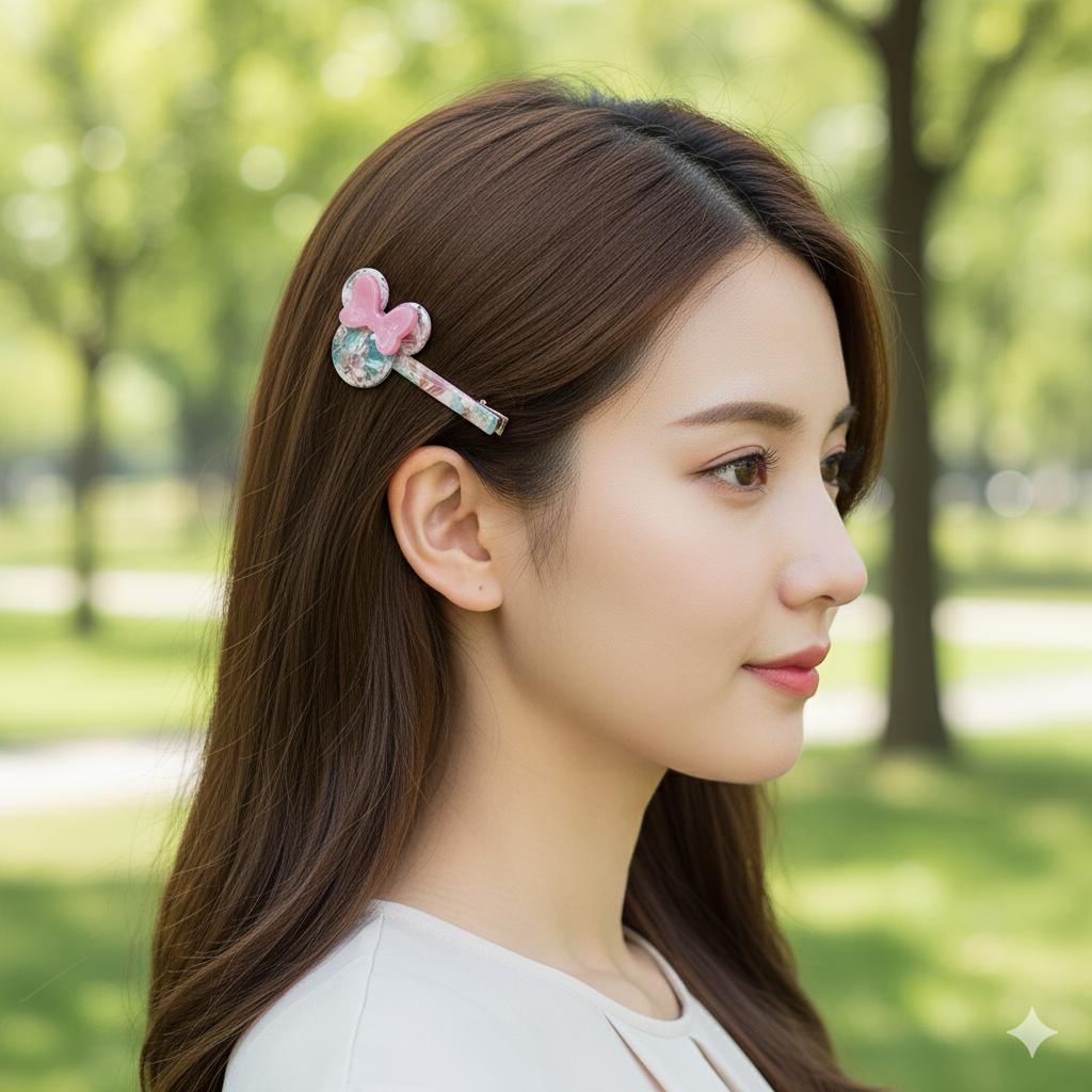 Minnie Mouse Mini Hair Clip Claw (2.8 Inch) / Cute French Hair Pin / Alligator Hair Clip for Woman / French Hair Barrette