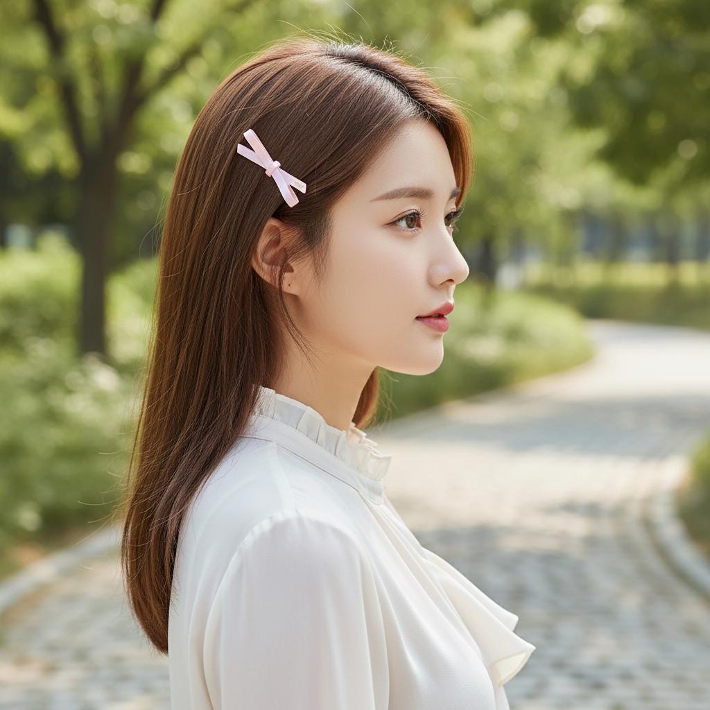 Pure Color Simple Ribbon Hair Claw Clip (2.8 Inch) / Cute French Hair Pin / Alligator Hair Clip for Woman