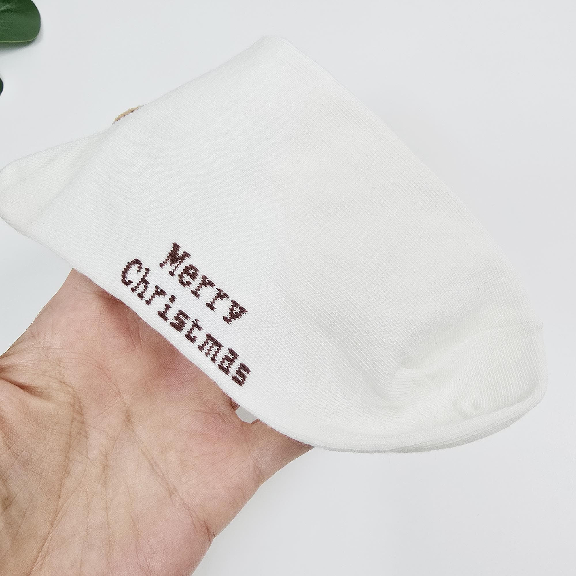 Christmas Socks | Santa Bear Cotton Crew | Korean Socks | Cute Winter Gift