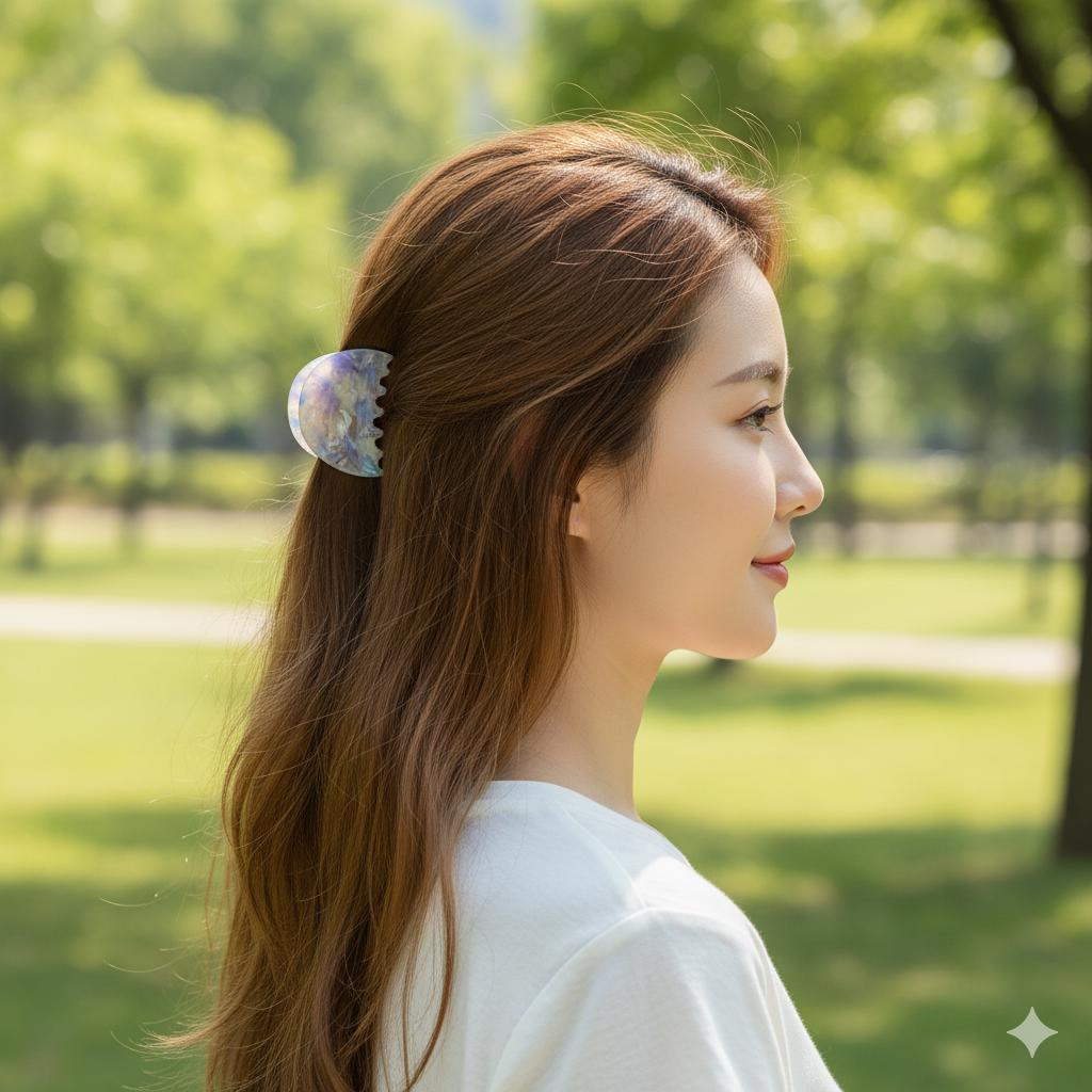 Pebble Small Hair Clips (1.8 Inch) / Tortoise Shell French Hair Pin / Hair Barrette for Girl / Hair Accessory for Woman