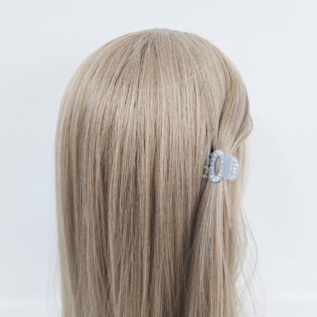 New Color Mini Cubic Round Point Hair Claw Clip (1.0 Inch) / Cute Tortoise Shell French Hair Pin / Small Hair Clips
