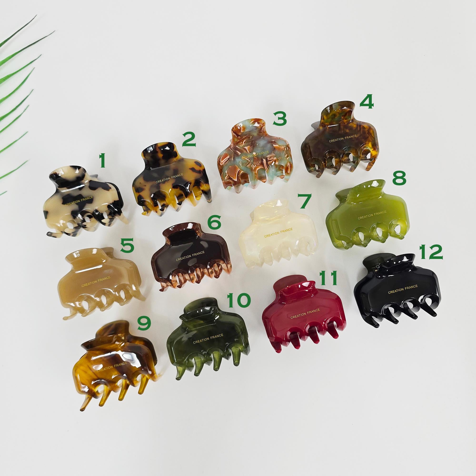Small Acetate Claw (2.0 Inch) | French Pin | Korean Hair Pin | Tortoise Shell Barrette