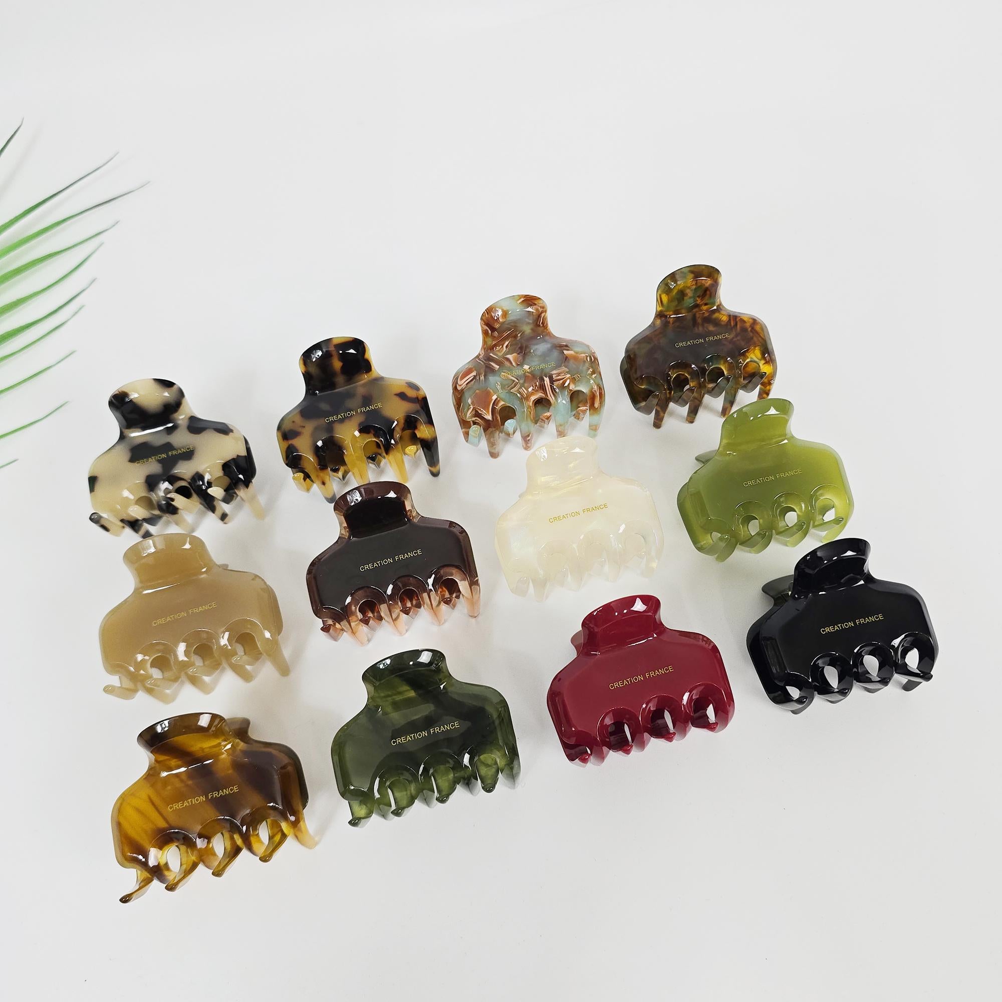 Small Acetate Claw (2.0 Inch) | French Pin | Korean Hair Pin | Tortoise Shell Barrette