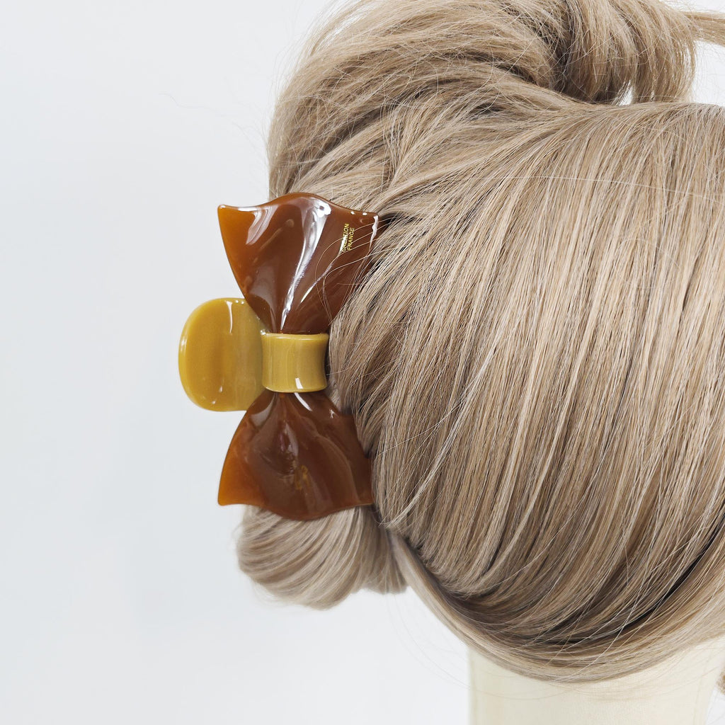 Ribbon Updo Hair Claw Clip (3.9 Inch) / Elegance French Hair Pin / Hair Barrette for Woman