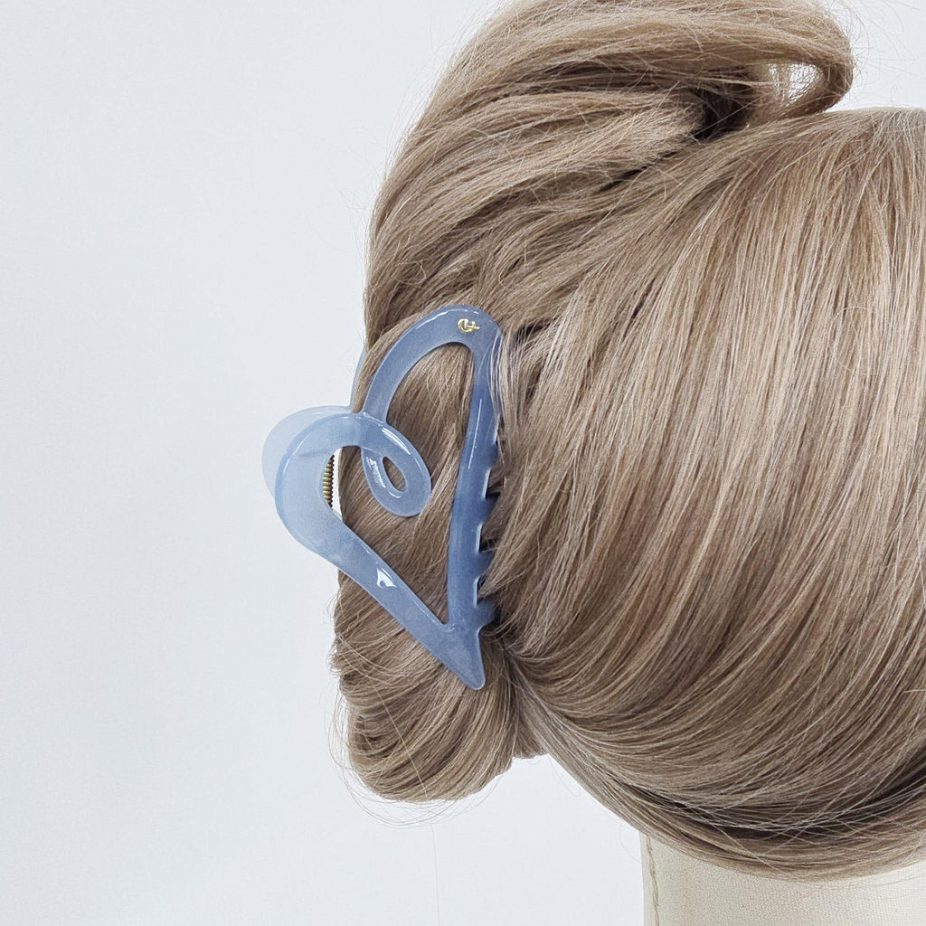 New Color Sweet Heart Half Updo Hair Claw Clip (3.5 Inch) / Elegance French Hair Pin / Hair Barrette for Woman