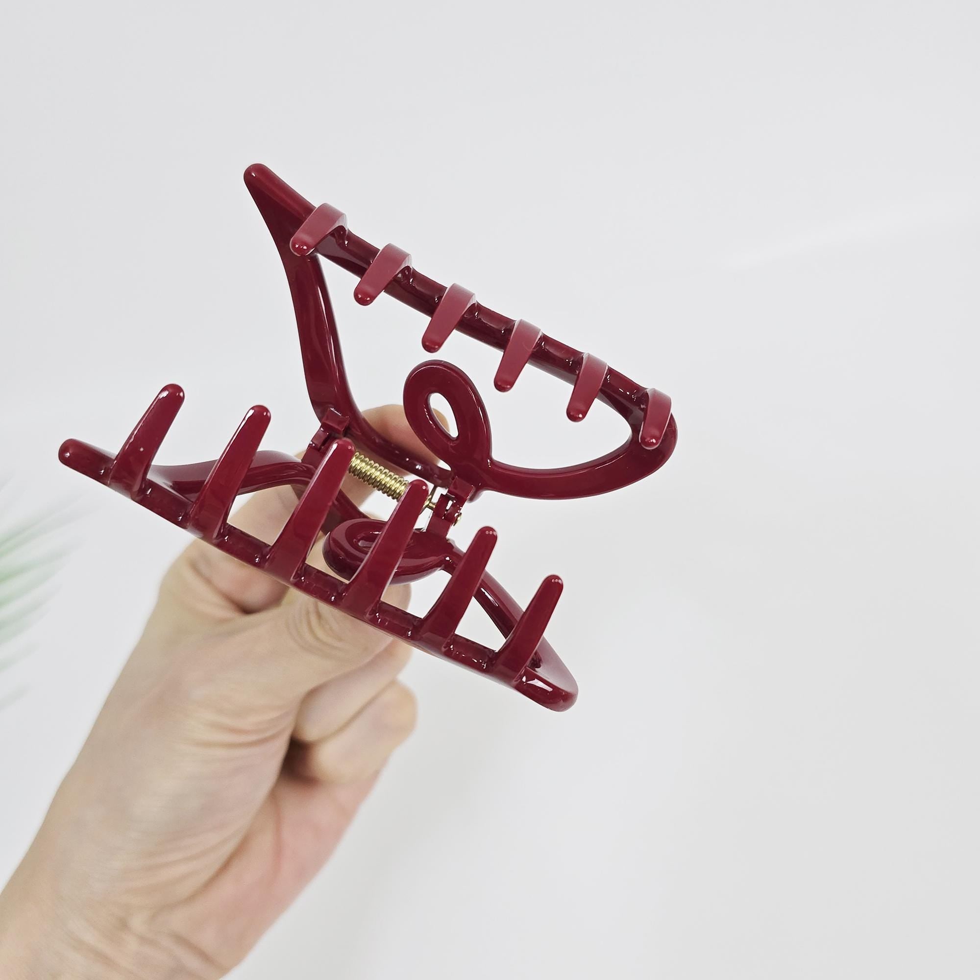 New Color Sweet Heart Half Updo Hair Claw Clip (3.5 Inch) / Elegance French Hair Pin / Hair Barrette for Woman