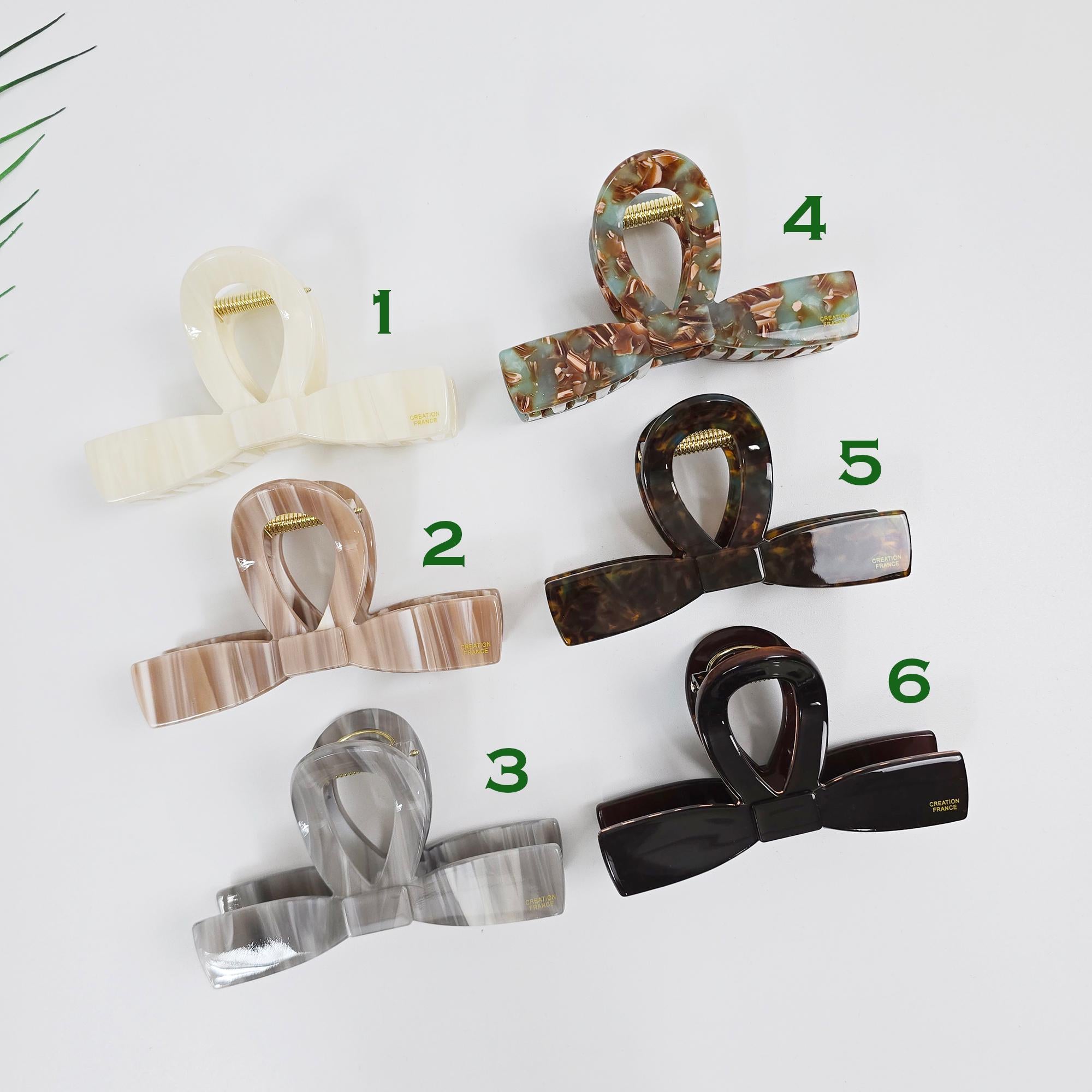 New Color Bow Tie Straight Twist Updo Hair Claw Clip (4.1 Inch) / Elegance French Hair Pin / Hair Barrette for Woman