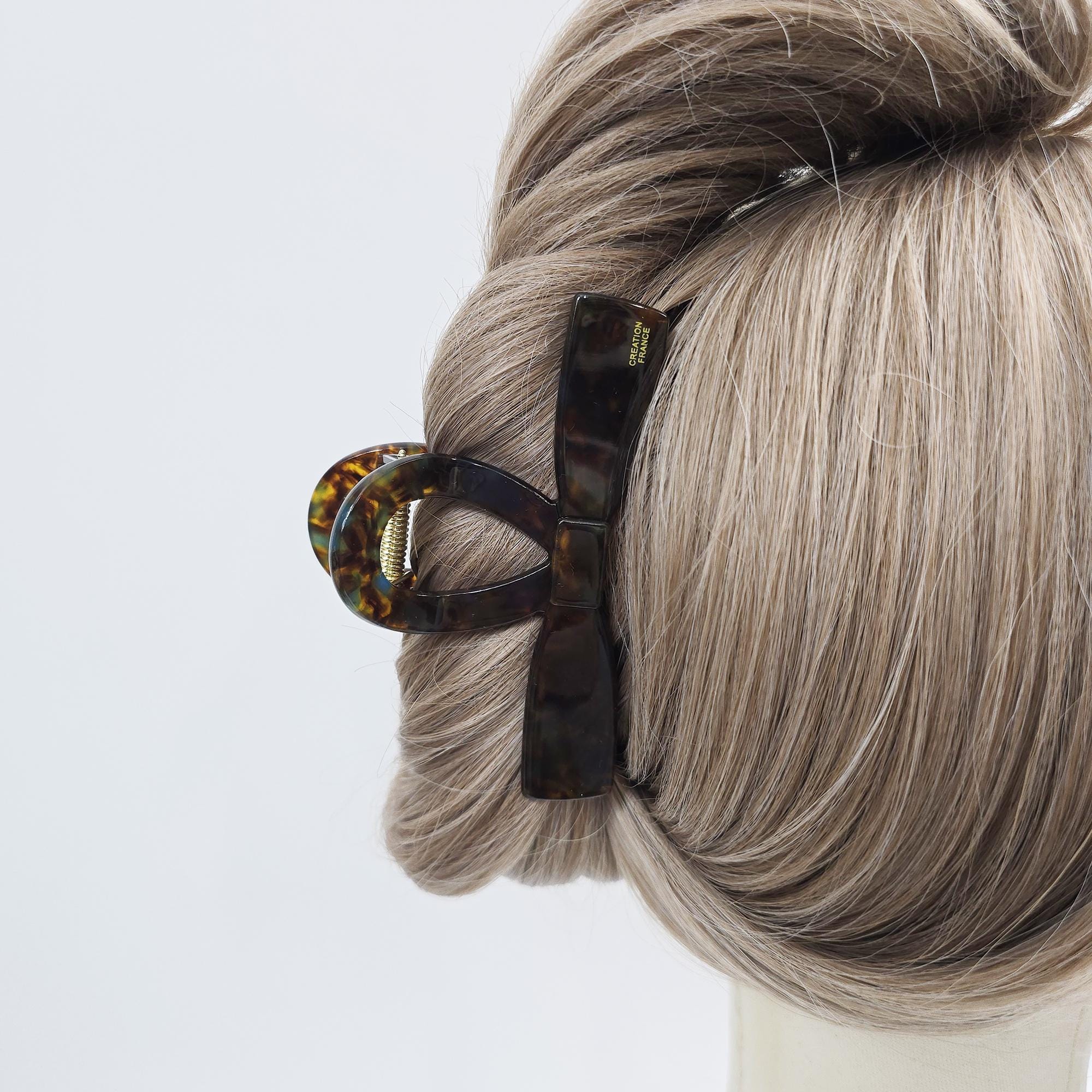 New Color Bow Tie Straight Twist Updo Hair Claw Clip (4.1 Inch) / Elegance French Hair Pin / Hair Barrette for Woman