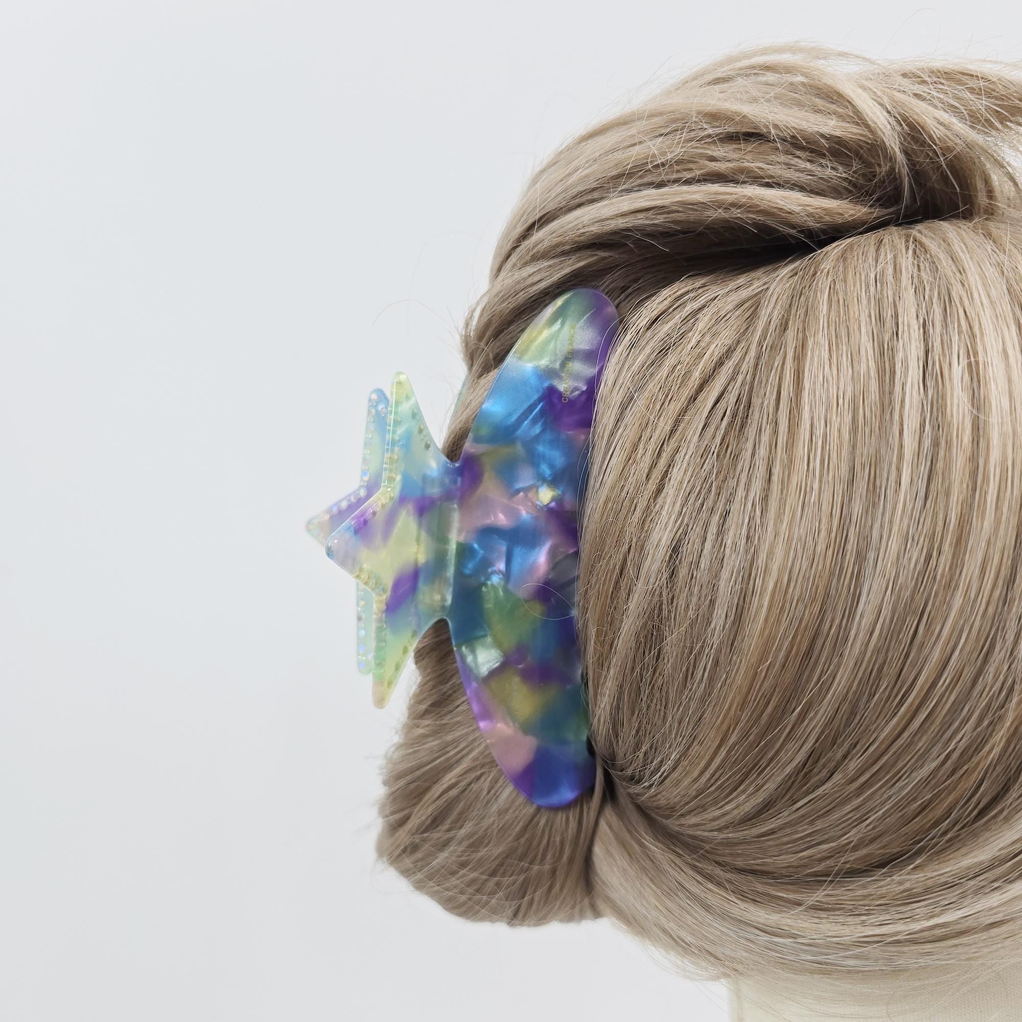 Stella Cubic Claw Updo Hair Claw Clip (4.7 Inch) / Elegance French Hair Pin / Hair Barrette for Woman