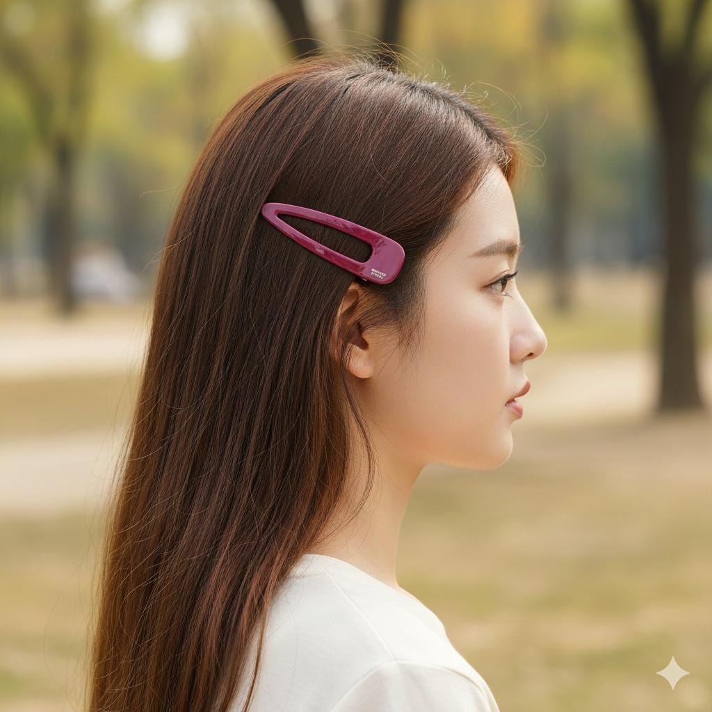 Tortoise Shell Triangle Alligator Hair Clip (3.1 Inch) / Leopard French Hair Pin / Hair Barrette for Woman