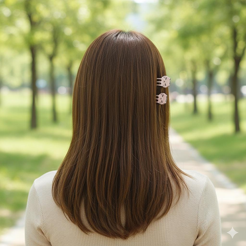 Pastel Tone Chic Mini Kitty Hair Clip - 2 pieces in 1 set / Colorful Small French Hair Pin / Hair Barrette for Woman