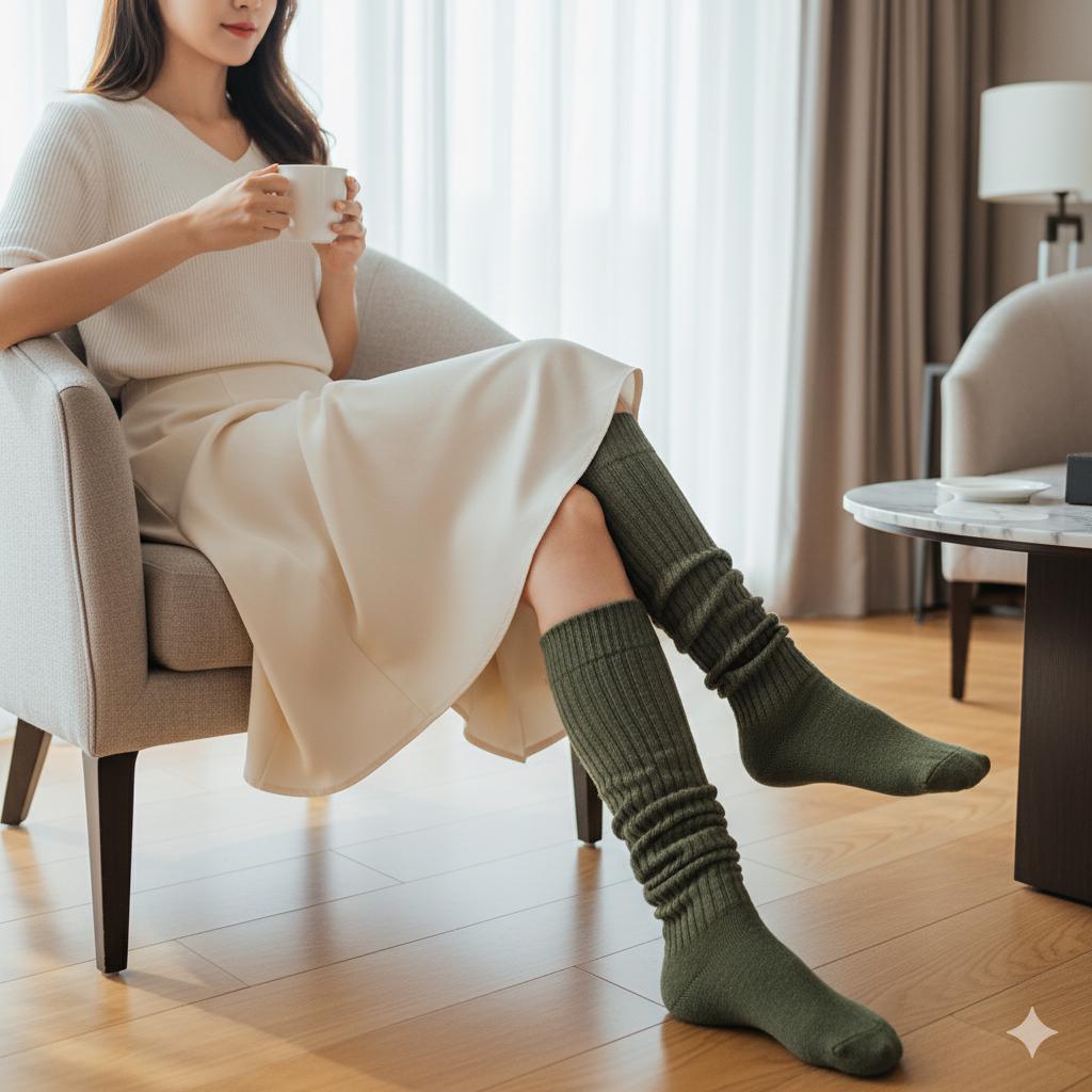 Knee High Socks | Slouchy Boot Warmer | Korean Socks | Winter Gift for Her