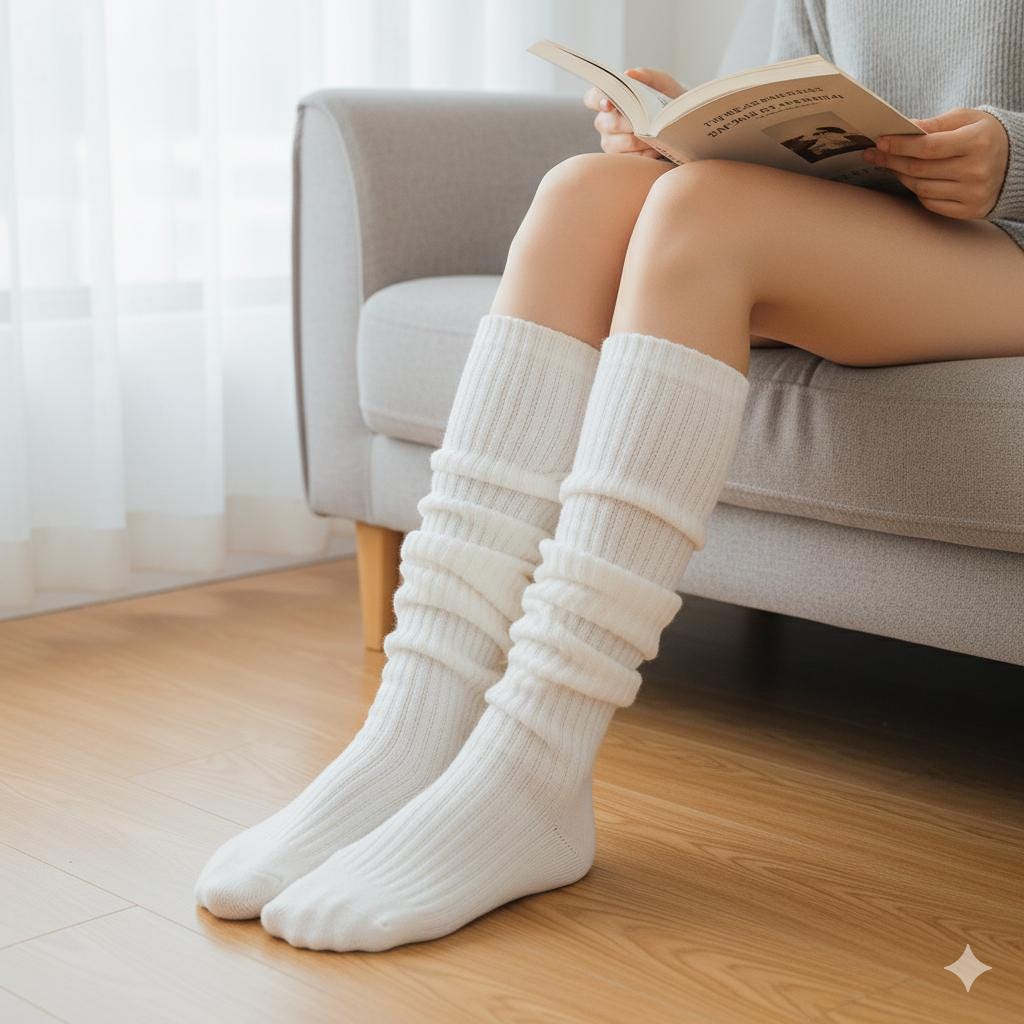 Knee High Socks | Slouchy Boot Warmer | Korean Socks | Winter Gift for Her