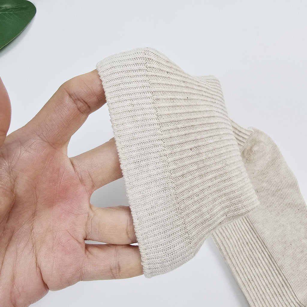 Cotton Crew Socks | Ribbed Solid Trouser Sock | Korean Socks | Minimalist Daily Gift