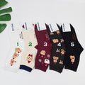 Christmas Socks | Santa Bear Cotton Crew | Korean Socks | Cute Winter Gift