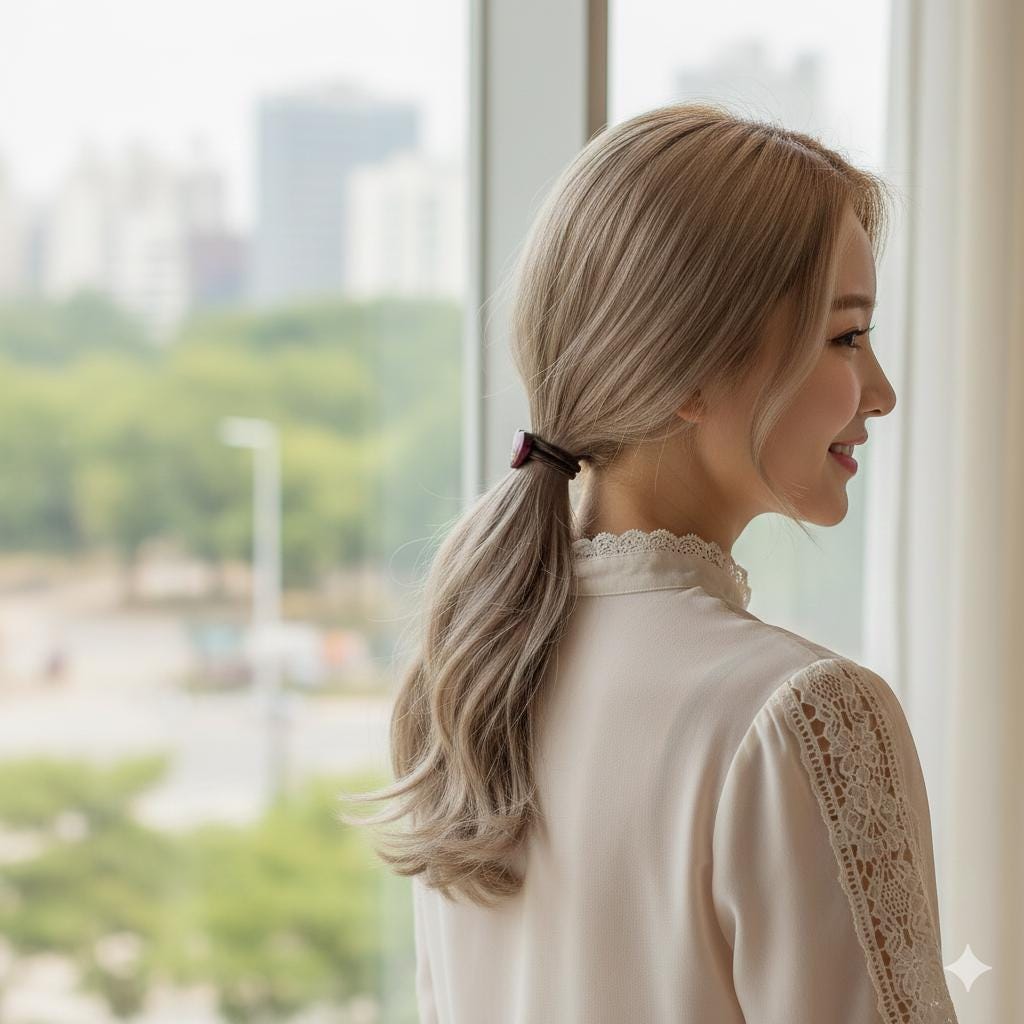 Aurora Cute Mini Heart Hair Tie / Simple Cute Ponytail Holder / Hair Accessory for Woman / French Hair Tie