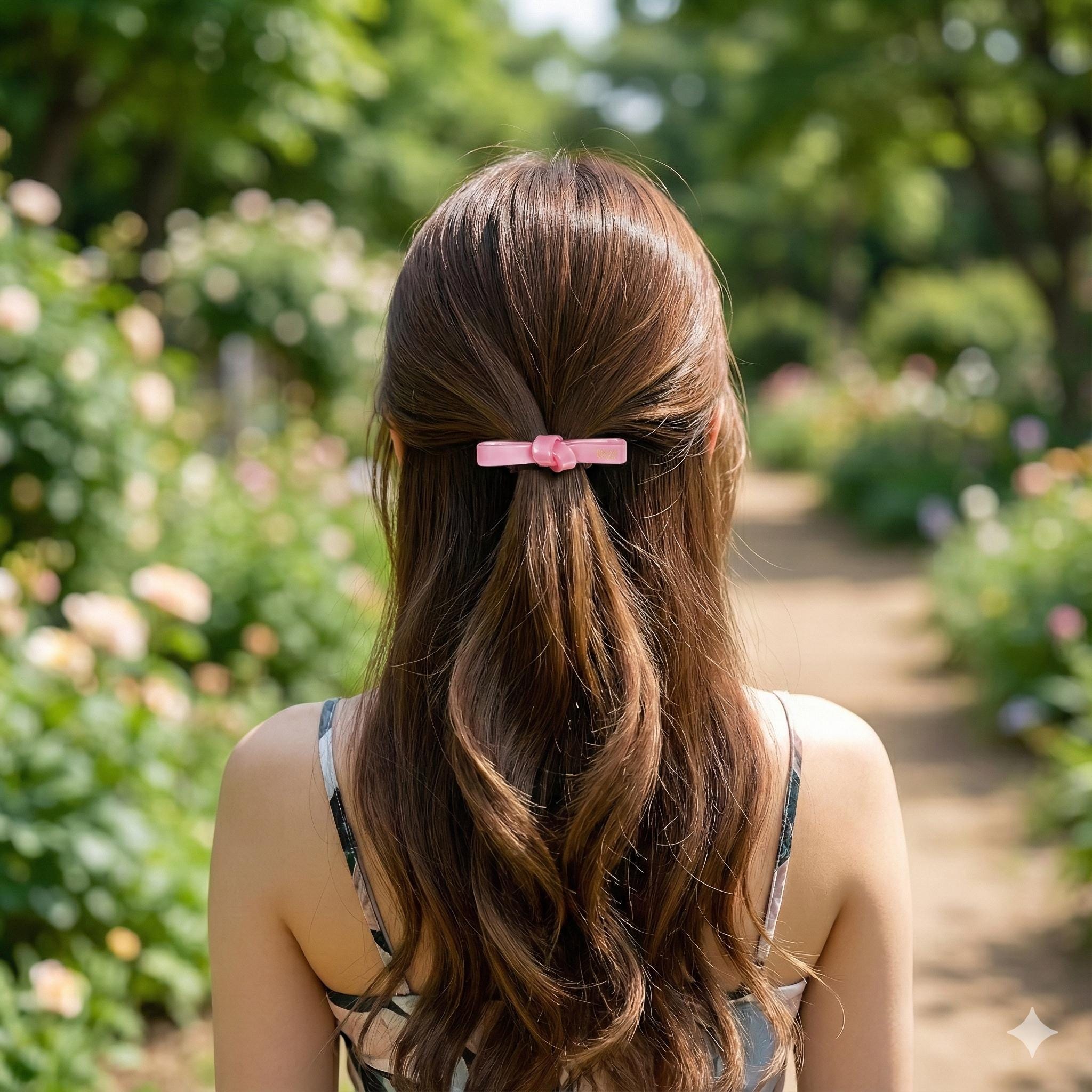 Leopard Mini Twist Ribbon Small Hair Tie (2.0 Inch) / Simple Cute Ponytail Holder / Hair Accessory for Woman / French Hair Tie